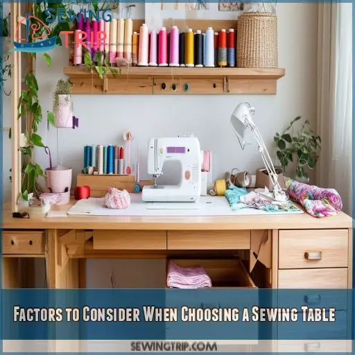 Factors to Consider When Choosing a Sewing Table