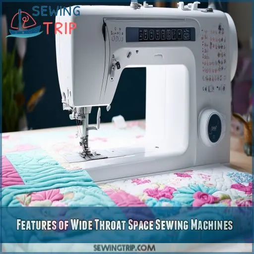 Features of Wide Throat Space Sewing Machines