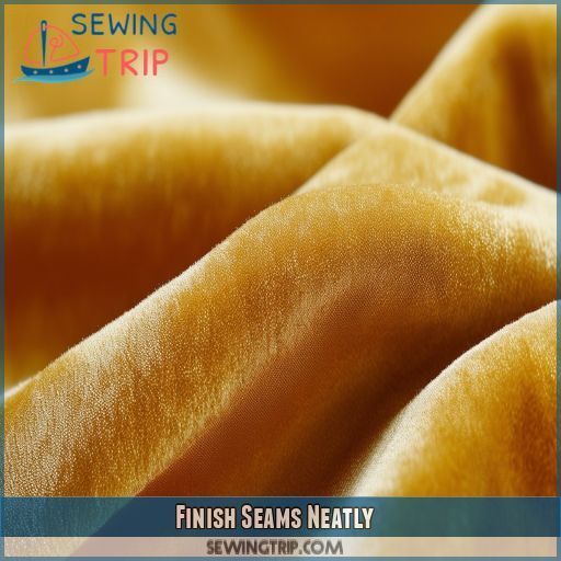 Finish Seams Neatly Finish Seams Neatly