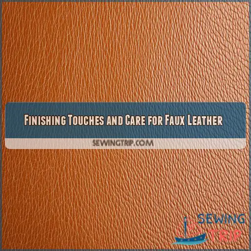 Finishing Touches and Care for Faux Leather