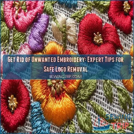 get rid of unwanted embroidery