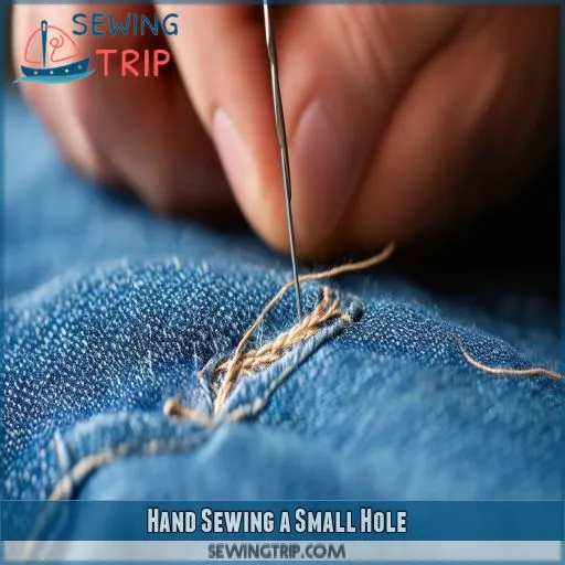 Hand Sewing a Small Hole