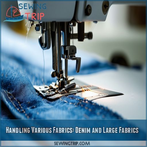 Handling Various Fabrics: Denim and Large Fabrics