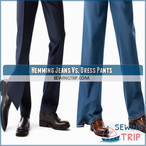 Hemming Jeans Vs. Dress Pants