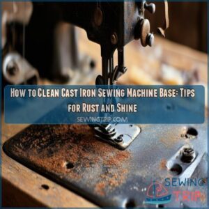 how to clean cast iron sewing machine base