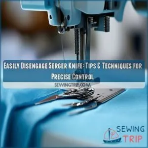 how to disengage serger knife