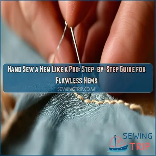 how to hand sew a hem