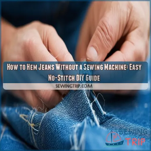 how to hem jeans without a sewing machine