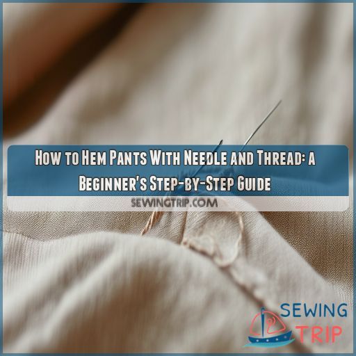 how to hem pants with needle and thread