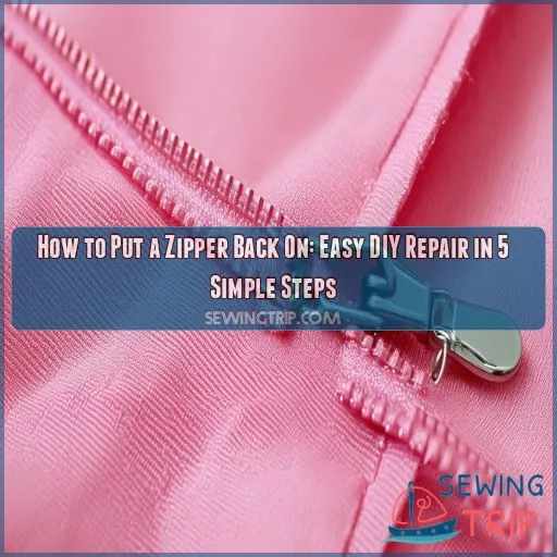 how to put a zipper back on