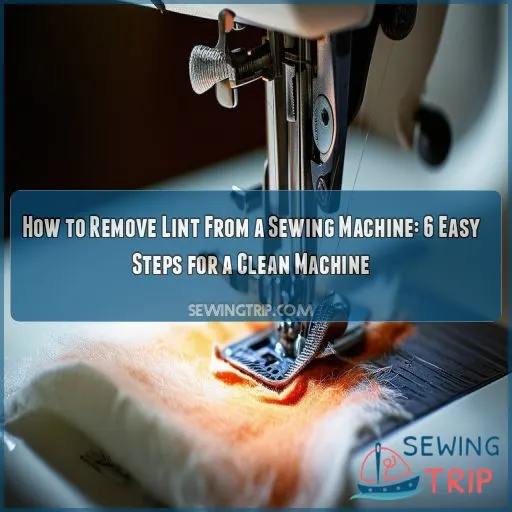 how to remove lint from a sewing machine