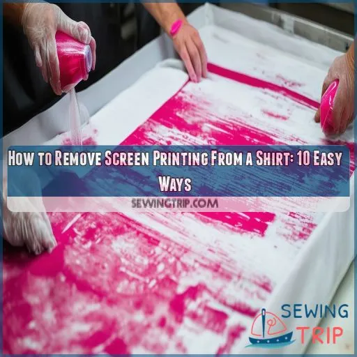 how to remove screen printing from a shirt