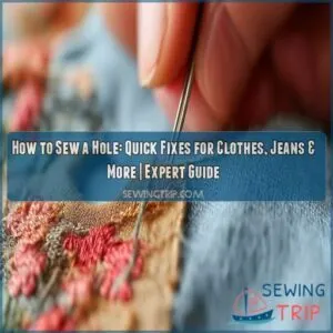 how to sew a hole