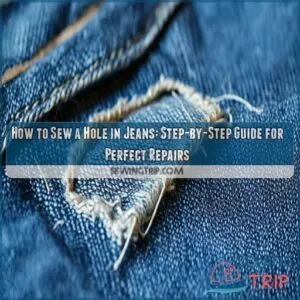 how to sew a hole in jeans