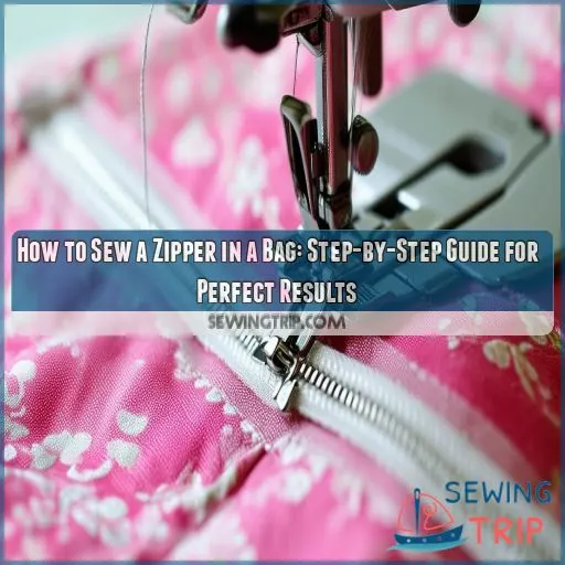 how to sew a zipper in a bag