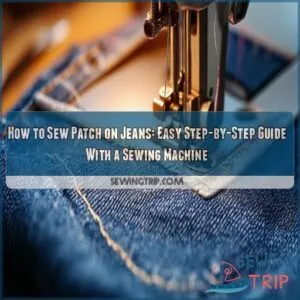 how to sew patch on jeans with sewing machine read down below!