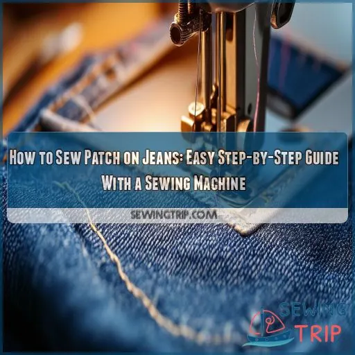 how to sew patch on jeans with sewing machine read down below!