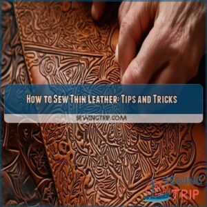 how to sew thin leather
