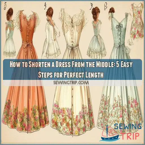 how to shorten a dress from the middle