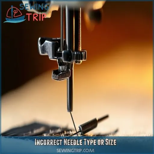 Incorrect Needle Type or Size