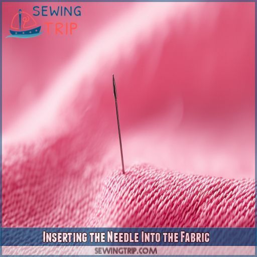 Inserting the Needle Into the Fabric Inserting the Needle Into the Fabric