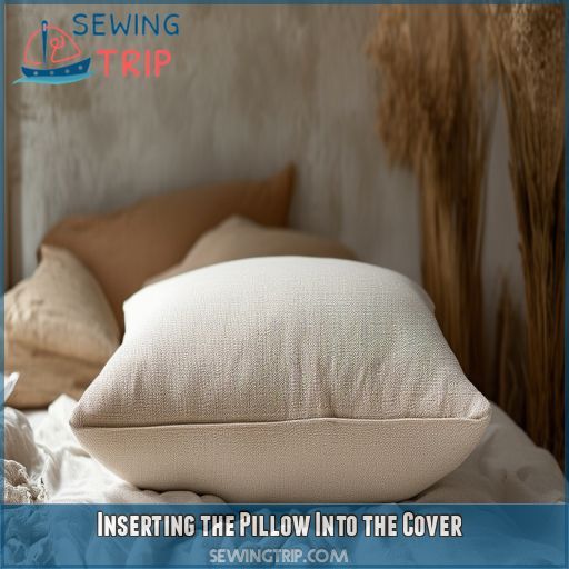 Inserting the Pillow Into the Cover
