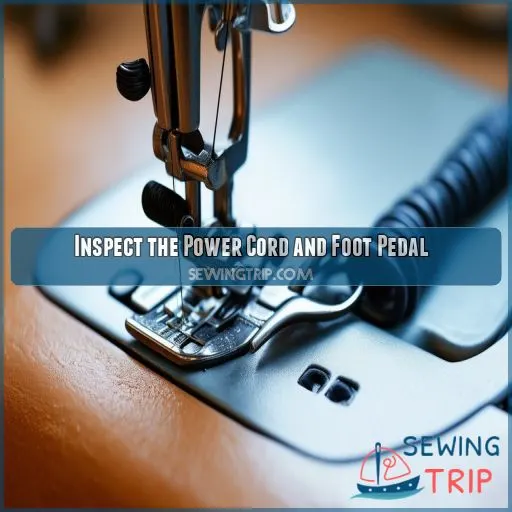 Inspect the Power Cord and Foot Pedal