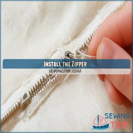 Install the Zipper