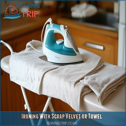 Ironing With Scrap Velvet or Towel