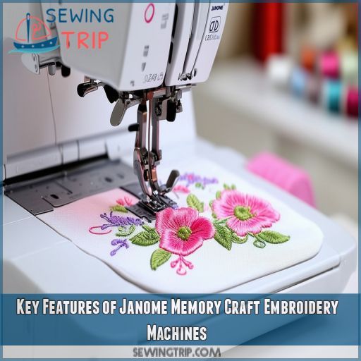Key Features of Janome Memory Craft Embroidery Machines