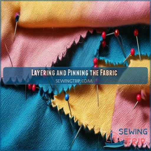 Layering and Pinning the Fabric