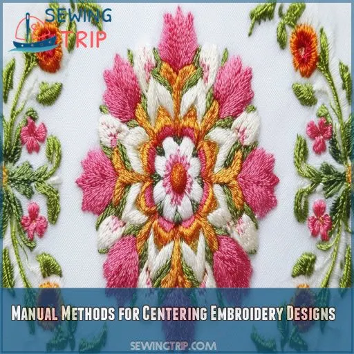 Manual Methods for Centering Embroidery Designs
