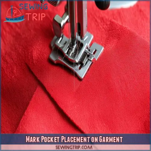 Mark Pocket Placement on Garment