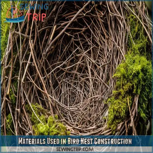 Materials Used in Bird Nest Construction