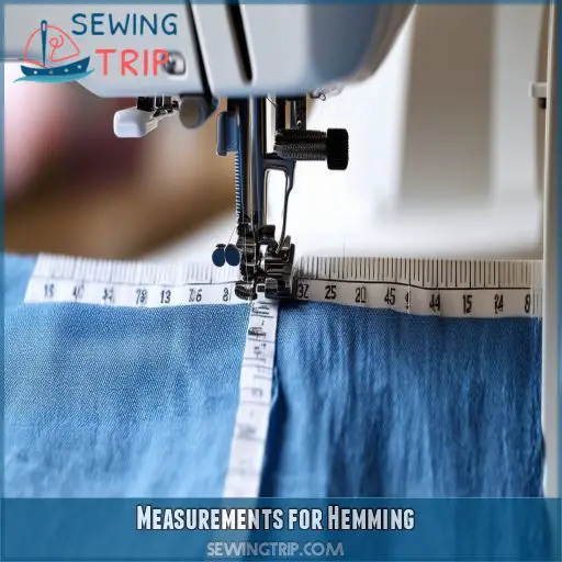 Measurements for Hemming