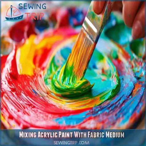 Mixing Acrylic Paint With Fabric Medium