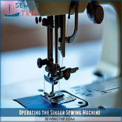 Operating the Singer Sewing Machine