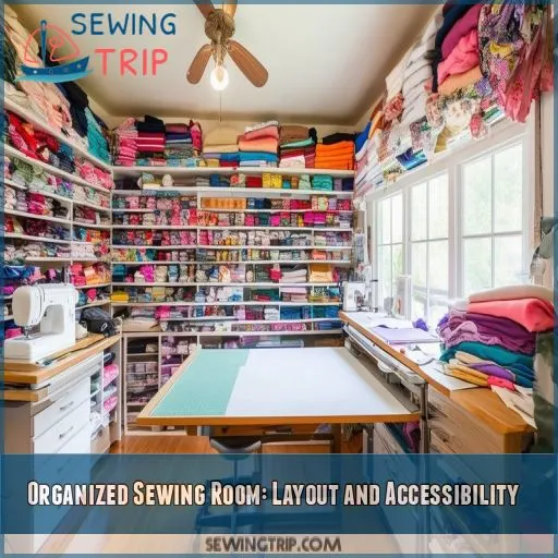 Organized Sewing Room: Layout and Accessibility