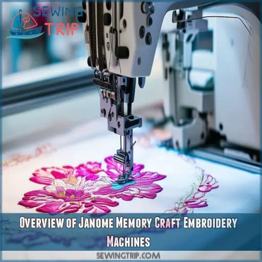 Overview of Janome Memory Craft Embroidery Machines