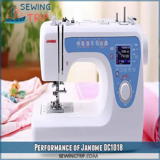 Performance of Janome DC1018
