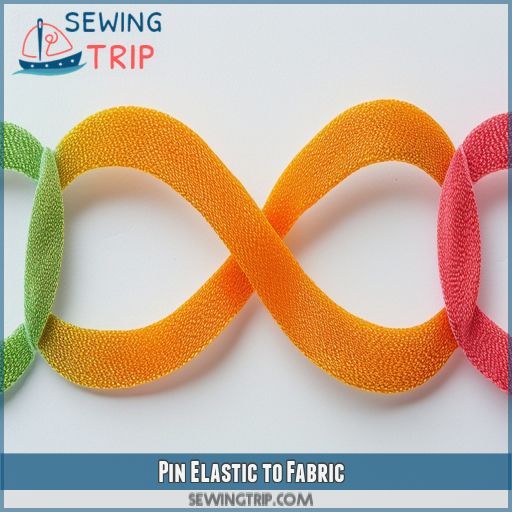 Pin Elastic to Fabric