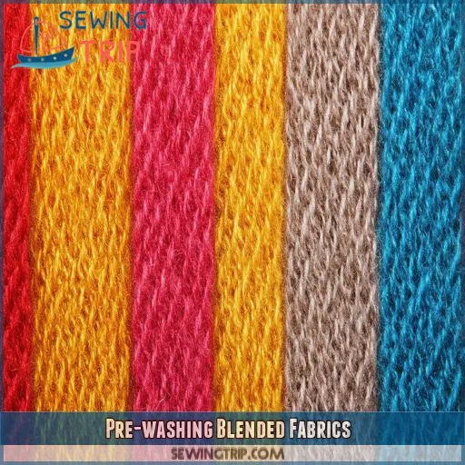 Pre-washing Blended Fabrics