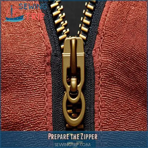 Prepare the Zipper