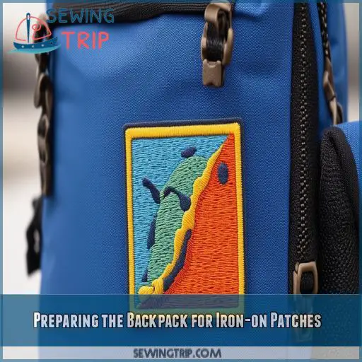 Preparing the Backpack for Iron-on Patches