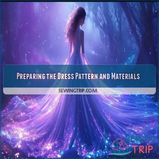 Preparing the Dress Pattern and Materials