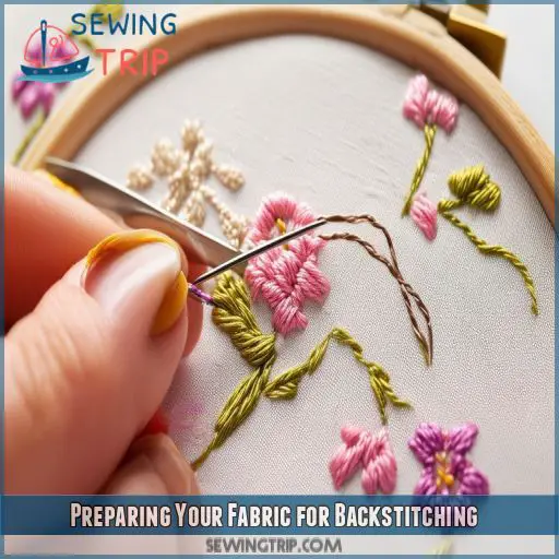 Preparing Your Fabric for Backstitching