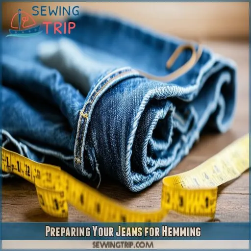 Preparing Your Jeans for Hemming