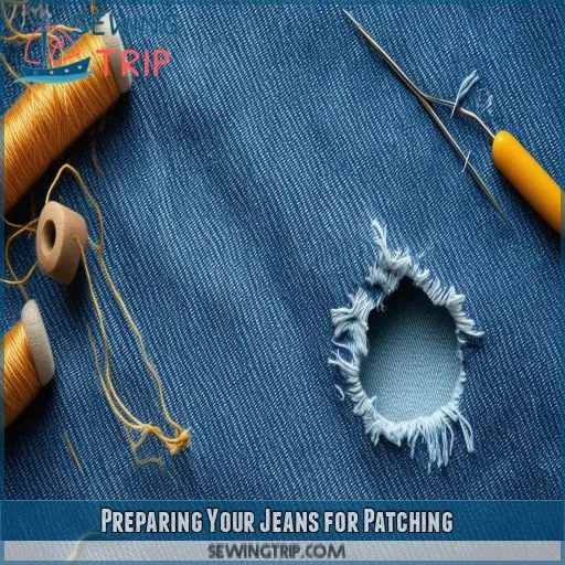 Preparing Your Jeans for Patching