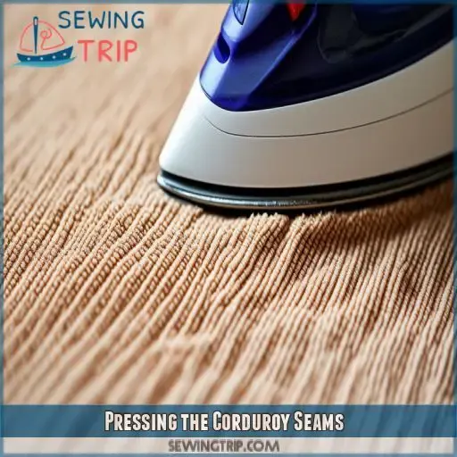 Pressing the Corduroy Seams