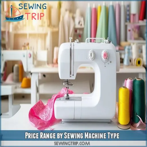 Price Range by Sewing Machine Type